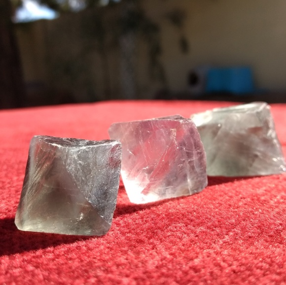 3 Flourite Octahedron from China - Picture 2 of 8